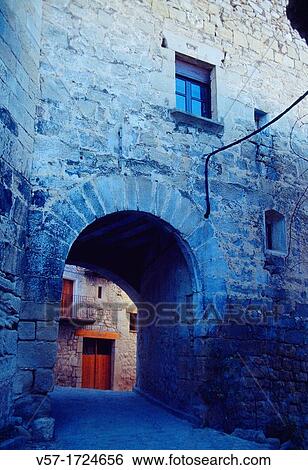 Street. Valderrobres, Teruel province, Aragon, Spain. View Large Photo Image Stock Photograph - Street. Valderrobres, Teruel province, Aragon, Spain.. Fotosearch