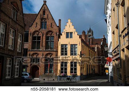 Street view. Bruges, West Flanders, Belgium. View Large Photo Image Stock Image - Street view. Bruges, West Flanders, Belgium.. Fotosearch
