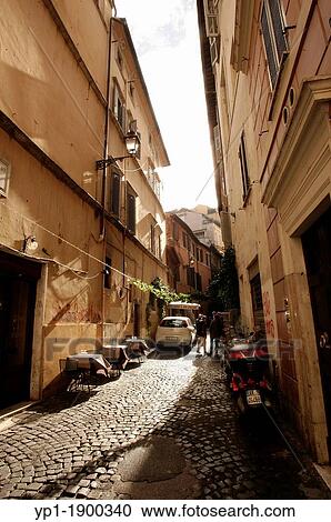 Stock Image - Street view, Rome, Italy. Fotosearch