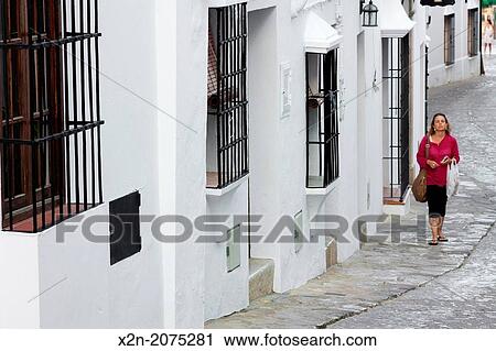 Street view. Town of Grazalema, Natural Park of Sierra de Grazalema. Ruta de los Pueblos Blancos. CBdiz. Andalucia. Spain. View Large Photo Image Stock Image - Street view. Town of Grazalema, Natural Park of Sierra de Grazalema. Ruta de los Pueblos Blancos. CBdiz. Andalucia. Spain.. Fotosearch