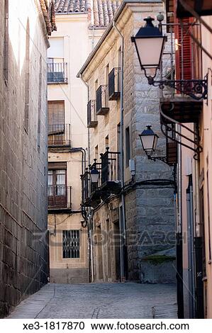 Street,? vila, Spain. View Large Photo Image Stock Image - Street,? vila, Spain.. Fotosearch