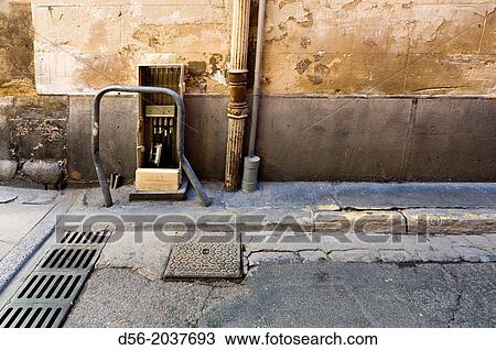 street, wall, and pipes, Perpignan, France. View Large Photo Image Stock Image - street, wall, and pipes, Perpignan, France.. Fotosearch