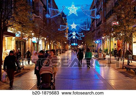 Street with Christmas lights, Getaria street, San Sebastian, Donostia, Gipuzkoa, Basque Country, Spain. View Large Photo Image Stock Image - Street with Christmas lights, Getaria street, San Sebastian, Donostia, Gipuzkoa, Basque Country, Spain.. Fotosearch