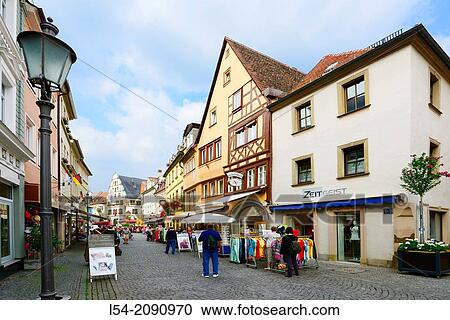Street with shops Kitzingen Germany Bavaria Deutschland DE Bavaria. View Large Photo Image Stock Image - Street with shops Kitzingen Germany Bavaria Deutschland DE Bavaria.. Fotosearch