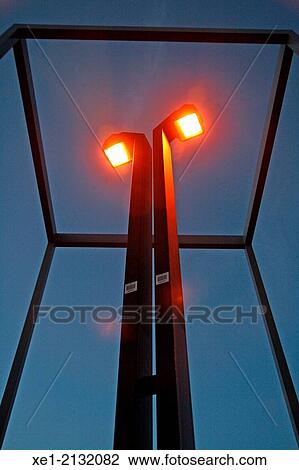 Streetlight at sunset, Pla? a Lesseps square, Barcelona, Catalonia, Spain View Large Photo Image Stock Image - Streetlight at sunset, Pla? a Lesseps square, Barcelona, Catalonia, Spain. Fotosearch
