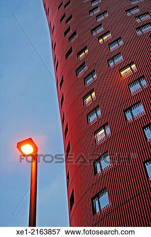 Streetlight, Porta Fira Hotel, 2010, arch. Toyo Ito, L? Hospitalet de Llobregat, Catalonia, Spain View Large Photo Image Stock Photo - Streetlight, Porta Fira Hotel, 2010, arch. Toyo Ito, L? Hospitalet de Llobregat, Catalonia, Spain. Fotosearch