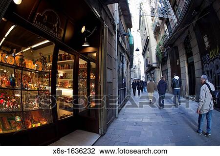 Streets, downtown of Barcelona, Spain View Large Photo Image Stock Image - Streets, downtown of Barcelona, Spain. Fotosearch