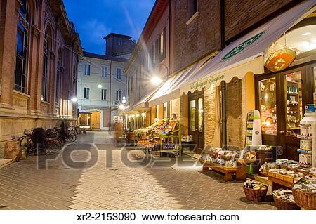 Streets of Ravenna at night, Emilia Romagna, Italy. View Large Photo Image Stock Image - Streets of Ravenna at night, Emilia Romagna, Italy.. Fotosearch