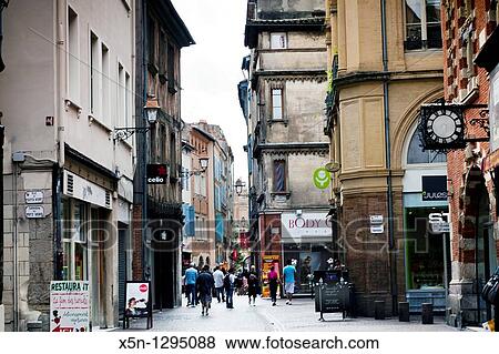 Streets of Toulouse, France View Large Photo Image Stock Photo - Streets of Toulouse, France. Fotosearch