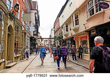 Stock Image - Streets of York, Yorkshire, Great Britain. Fotosearch