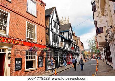 Stock Photo - Streets of York, Yorkshire, Great Britain. Fotosearch