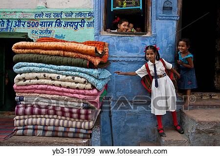 Streetscene, Jodhpur, Rajasthan, India View Large Photo Image Stock Photo - Streetscene, Jodhpur, Rajasthan, India. Fotosearch