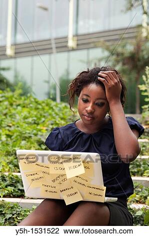 stressed woman with computer View Large Photo Image Stock Image - stressed woman with computer. Fotosearch