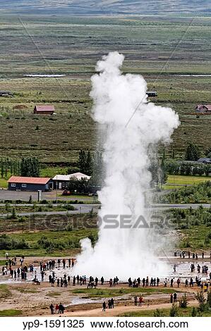Strokkur geysir, Golden Circle, Iceland View Large Photo Image Stock Photography - Strokkur geysir, Golden Circle, Iceland. Fotosearch