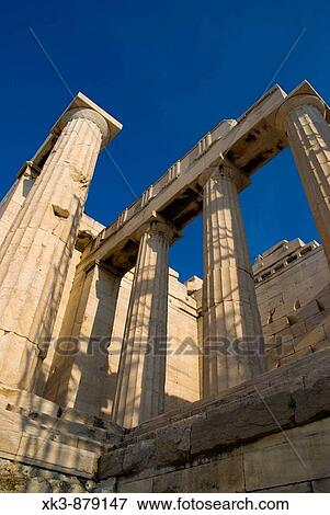 Structures at Beule Gate on Acropolis hill in Athens Greece Europe View Large Photo Image Stock Photo - Structures at Beule Gate on Acropolis hill in Athens Greece Europe. Fotosearch