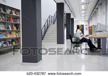 Student in library. Escuela Universitaria Politecnica, UPV (Universidad del Pais Vasco), Campus de Gipuzkoa. San SebastiBn, Euskadi, Spain View Large Photo Image Stock Photo - Student in library. Escuela Universitaria Politecnica, UPV (Universidad del Pais Vasco), Campus de Gipuzkoa. San SebastiBn, Euskadi, Spain. Fotosearch
