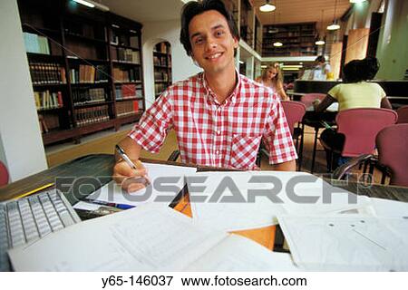Student in library View Large Photo Image Stock Photo - Student in library. Fotosearch