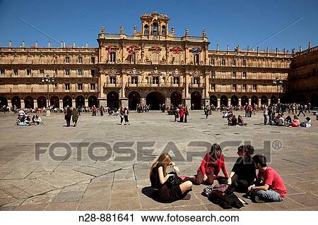 Students in Main Square, Salamanca. Castilla-Leon, Spain View Large Photo Image Stock Image - Students in Main Square, Salamanca. Castilla-Leon, Spain. Fotosearch