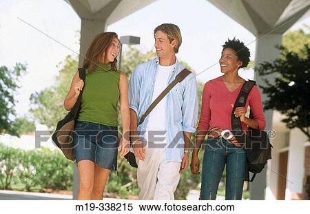 Stock Photography - students on campus. Fotosearch