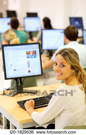 Stock Photograph - Students, School of Business, UPV, EHU, University of Basque Country, San Sebastian, Donostia, Gipuzkoa, Basque Country, Spain. Fotosearch