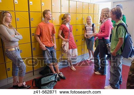 Students talking in the hallway. View Large Photo Image Stock Image - Students talking in the hallway.. Fotosearch