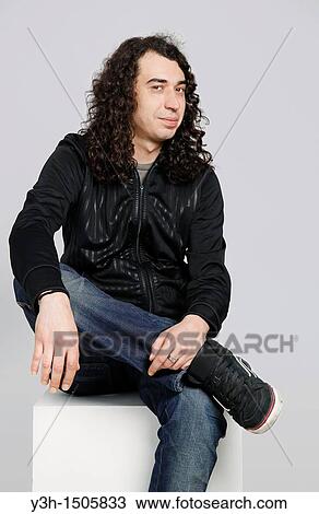Stock Image - Studio shot of man. Fotosearch
