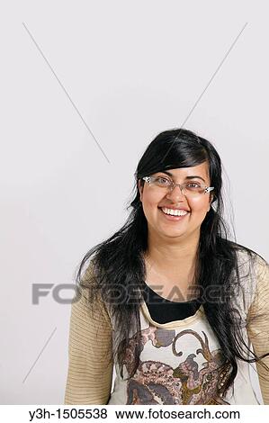 Stock Photo - Studio shot of Pakistani woman. Fotosearch