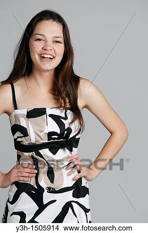 Picture - Studio shot of teen girl. Fotosearch
