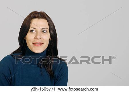 Studio shot of woman, portrait View Large Photo Image Stock Image - Studio shot of woman, portrait. Fotosearch
