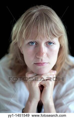 Studioportrait of a young woman. View Large Photo Image Stock Photo - Studioportrait of a young woman.. Fotosearch