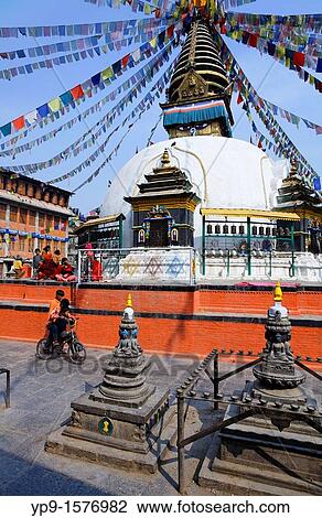 Stupa and prayer flags, Kathe simbhu, Kathmandu, Nepal View Large Photo Image Stock Image - Stupa and prayer flags, Kathe simbhu, Kathmandu, Nepal. Fotosearch