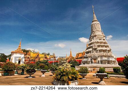 Stupa in the Royal Palace. Phnom Penh. The Royal Palace in Phnom Penh was constructed over a century ago to serve as the residence of the King of Cambodia View Large Photo Image Picture - Stupa in the Royal Palace. Phnom Penh. The Royal Palace in Phnom Penh was constructed over a century ago to serve as the residence of the King of Cambodia. Fotosearch