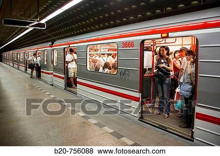 Stock Photo - Subway, Prague, Czech Republic. Fotosearch