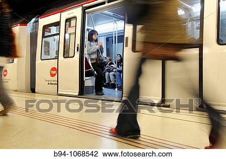 Subway station, Barcelona. Catalonia, Spain View Large Photo Image Stock Image - Subway station, Barcelona. Catalonia, Spain. Fotosearch