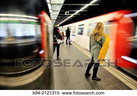 Subway station. Barcelona. Catalonia. Spain. View Large Photo Image Stock Photography - Subway station. Barcelona. Catalonia. Spain.. Fotosearch