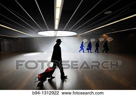Stock Image - Subway station, L? Hospitalet de Llobregat, Barcelona province, Catalonia, Spain. Fotosearch