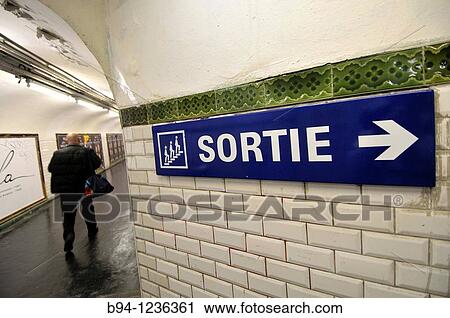 Stock Image - Subway station. Paris, France.. Fotosearch