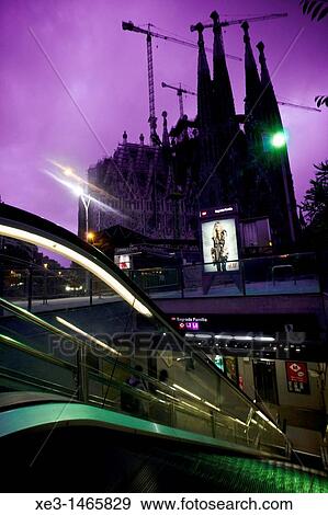 Subway station, Sagrada Familia, Barcelona, Catalonia, Spain View Large Photo Image Stock Photo - Subway station, Sagrada Familia, Barcelona, Catalonia, Spain. Fotosearch