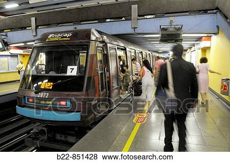Subway station, Santiago de Chile, Chile View Large Photo Image Stock Photo - Subway station, Santiago de Chile, Chile. Fotosearch