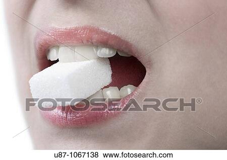 Sugar Cube woman mouth and teeth View Large Photo Image Stock Photo - Sugar Cube woman mouth and teeth. Fotosearch