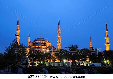 Sultan Ahmed Camii Blue Mosque Istanbul Turkey View Large Photo Image Picture - Sultan Ahmed Camii Blue Mosque Istanbul Turkey. Fotosearch