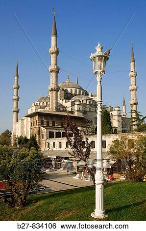 Sultan Ahmed Camii Blue Mosque Istanbul Turkey View Large Photo Image Stock Photograph - Sultan Ahmed Camii Blue Mosque Istanbul Turkey. Fotosearch