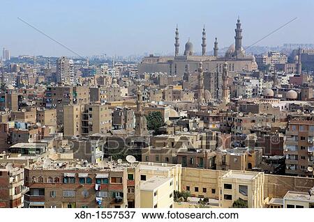 Stock Photo - Sultan Hassan and al Rifai mosques, Cairo, Egypt. Fotosearch