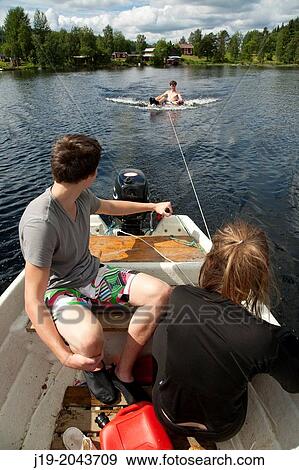 Stock Photo - Summer house holiday, northern Sweden.. Fotosearch