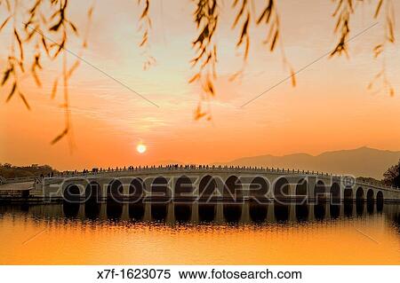 Summer Palace, in Kunming Lake Seventeen arch bridge, Beijing, China View Large Photo Image Stock Photography - Summer Palace, in Kunming Lake Seventeen arch bridge, Beijing, China. Fotosearch