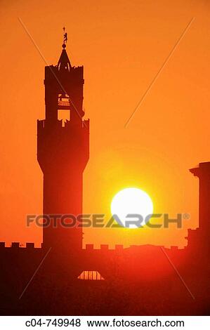 Sun and tower of Palazzo Vecchio, Florence. Tuscany, Italy View Large Photo Image Stock Photo - Sun and tower of Palazzo Vecchio, Florence. Tuscany, Italy. Fotosearch