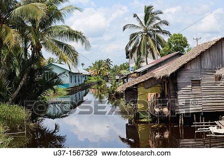 Sungai Pinyu, Singkawang, Indonesia View Large Photo Image Stock Photo - Sungai Pinyu, Singkawang, Indonesia. Fotosearch