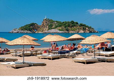 Sunloungers and sunshades, Iztuzu Beach, Turkey, Western Asia View Large Photo Image Stock Image - Sunloungers and sunshades, Iztuzu Beach, Turkey, Western Asia. Fotosearch