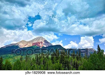 Sunny Day at Engineer Mountain San Juan National Forest, Colorado, USA View Large Photo Image Stock Photo - Sunny Day at Engineer Mountain San Juan National Forest, Colorado, USA. Fotosearch