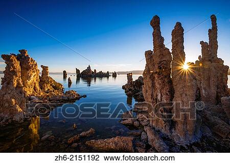 Sunrise at the south shore of Mono Lake, Mono Basin National Scenic Area, California USA. View Large Photo Image Stock Image - Sunrise at the south shore of Mono Lake, Mono Basin National Scenic Area, California USA.. Fotosearch